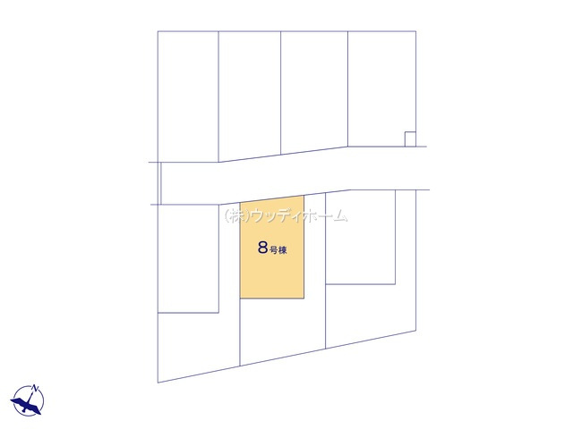 春日部市粕壁東10期　新築一戸建て　8号棟の区画図