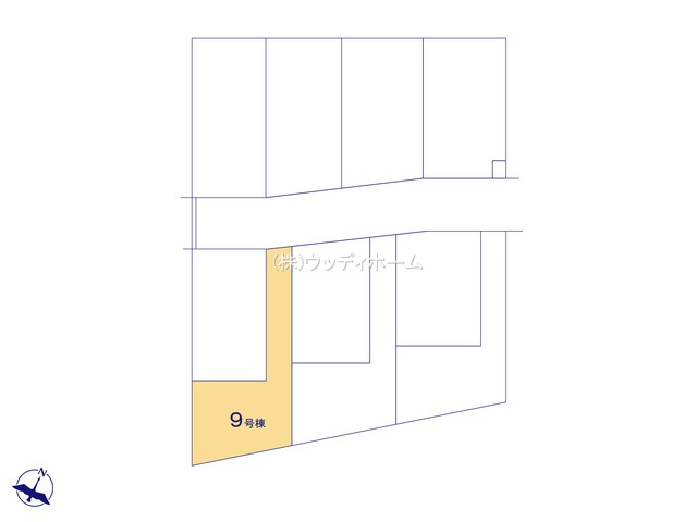 春日部市粕壁東10期　新築一戸建て　9号棟の区画図