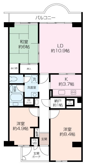 西武郊外マンション大津シーハイツJ棟の画像