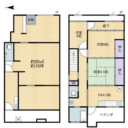 福田店舗の間取り