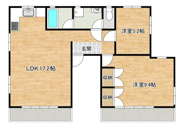 高安アパートの間取り