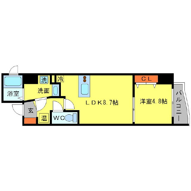 SERENiTE江坂四番館の間取り