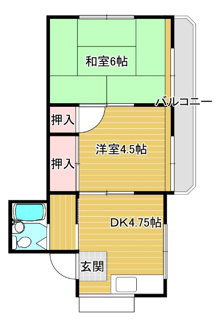 天神スカイハイツの間取り