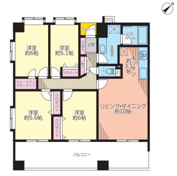 ライオンズマンション横濱本牧ベイステージの間取り|使い勝手の良い4LDK
お気軽にお問い合わせください。