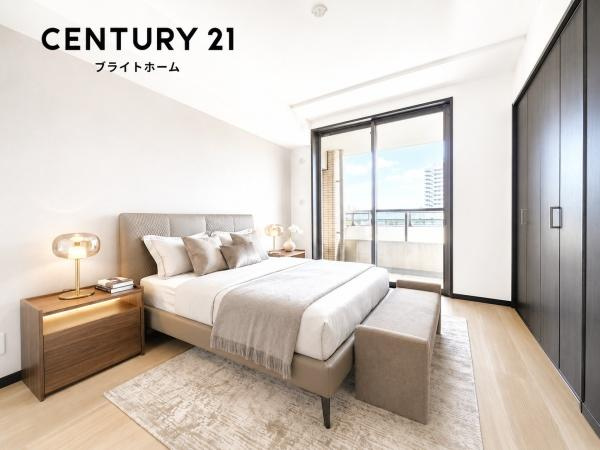 ライオンズマンション横濱本牧ベイステージの洋室|落ち着きのある洋室です！
休日はこちらでおくつろぎ下さい♪
※家具等はCGでの参考レイアウトです。