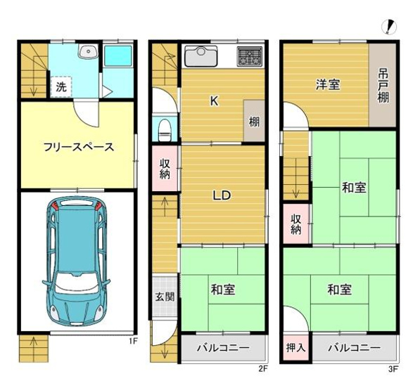 【間取り】 | 門真市北巣本町　中古戸建
