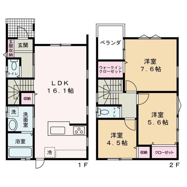 和歌山市津秦　中古戸建の間取り