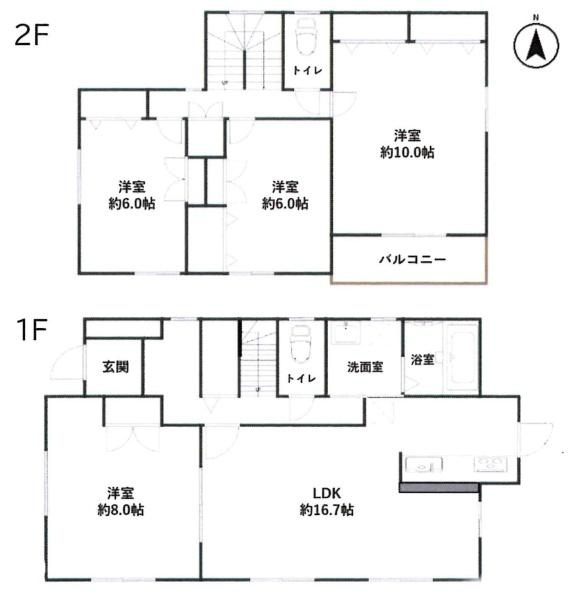岡崎市上地1丁目・中古戸建の間取り|間取り図です