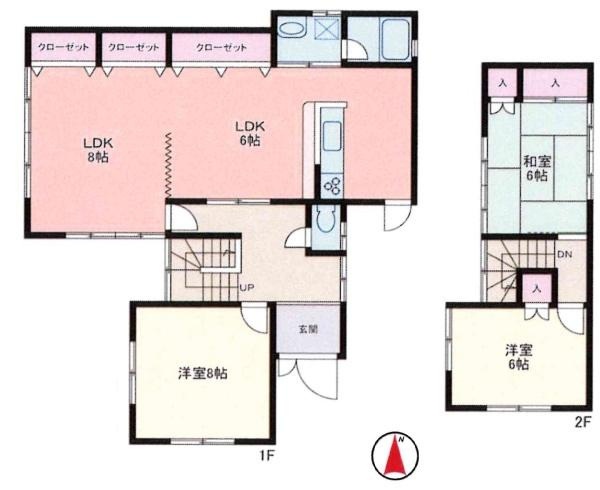 岡崎市滝町・中古戸建の間取り|間取り図です