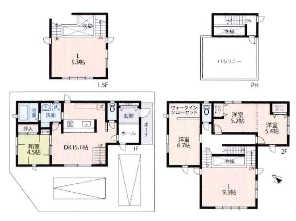 岡崎市中町1丁目・中古戸建の間取り|間取り図です