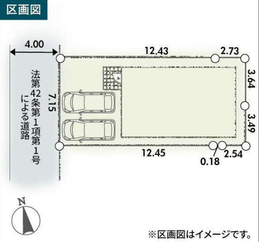 座間市南栗原6丁目新築戸建て　第1-1号棟の区画図|配置図「座間市南栗原6丁目新築戸建て　１号棟」