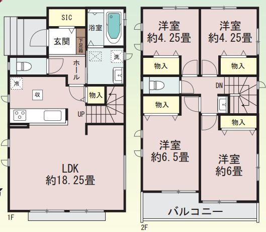 藤沢市亀井野1丁目新築戸建て　A号棟の間取り|間取図「藤沢市亀井野1丁目新築戸建て　A号棟」