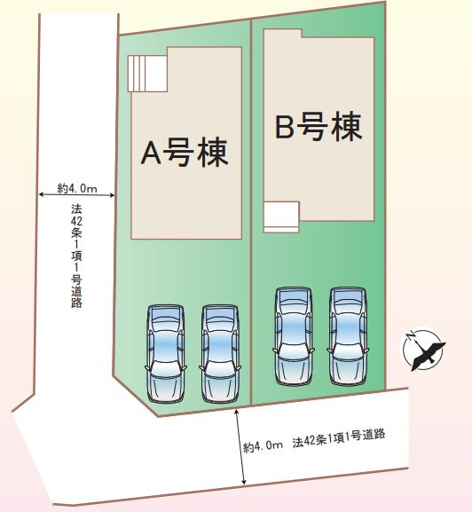 藤沢市亀井野1丁目新築戸建て　A号棟の区画図|区画図「藤沢市亀井野1丁目新築戸建て」