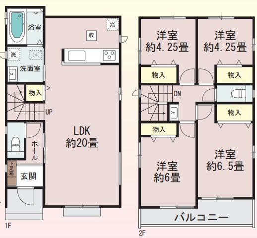 藤沢市亀井野1丁目新築戸建て　B号棟の間取り|間取図「藤沢市亀井野1丁目新築戸建て　B号棟」