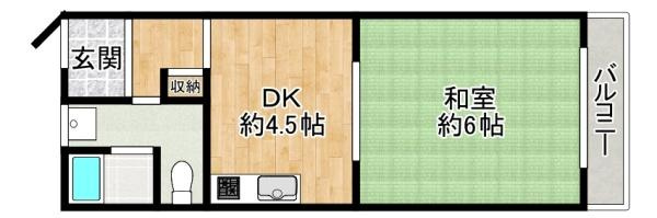 【間取り】 | グリーンハイツ英田　オーナーチェンジ