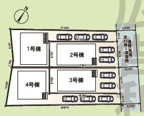 ♥♥糸満市座波第3-①号棟（全4棟）の区画図|区画図