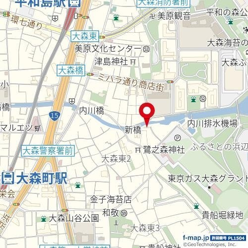 ソルナクレイシア大森Ⅱの地図