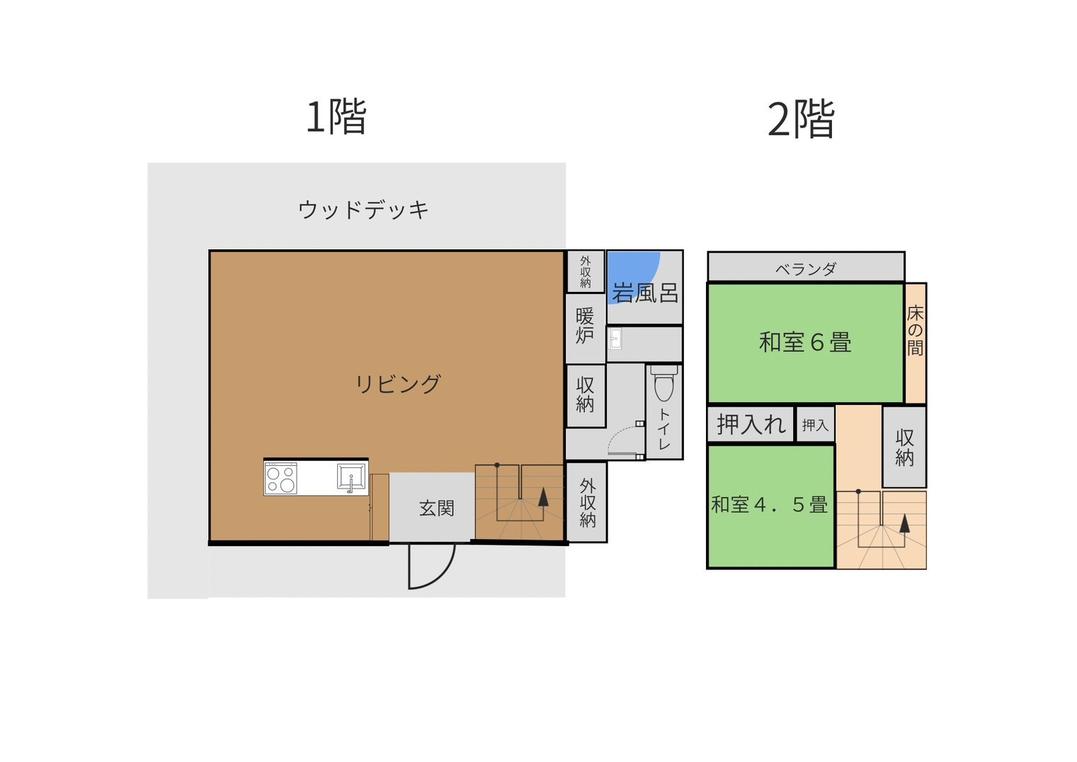 鳥取市鹿野町今市借家の間取り|図面と現況が異なる場合は、現況を優先します。