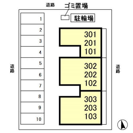 リビングタウンみつわ台の区画図