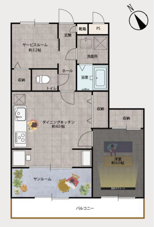 ヴィラ上溝南の間取り