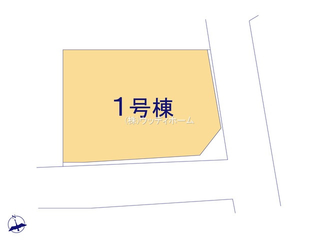 越谷市越ヶ谷本町　新築一戸建ての区画図