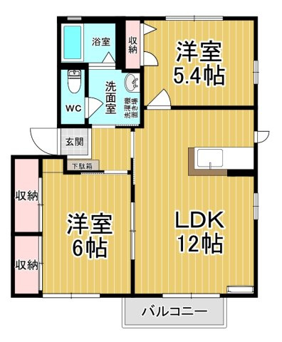 【間取り】 | ラフォーレ・ハピネスD | 家族とのコミュニケーションを重視した対面キッチンです。