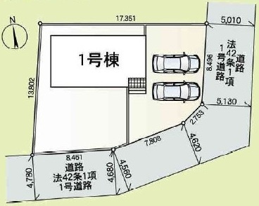 土浦市天川　第4　新築戸建ての区画図|区画図です♪