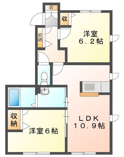 アルトーレカーサ　Ａの間取り