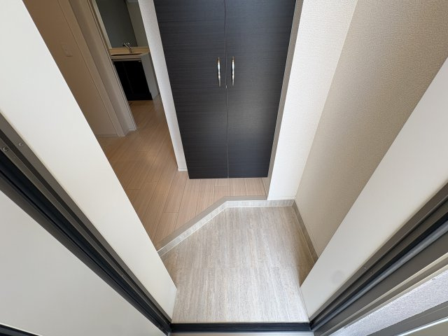 仮）藤江新築アパートA棟の玄関