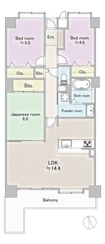 大森アイリス参番館の間取り