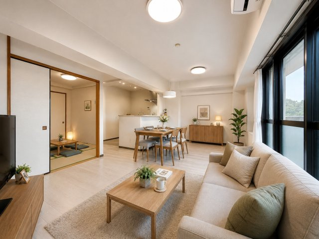 大森アイリス参番館の居間・リビング
