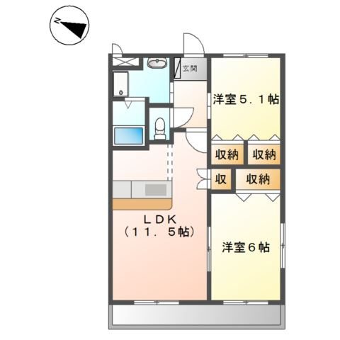 グランベールＡの間取り