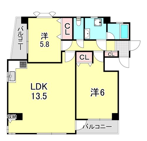 芦屋ニューコーポⅠ番館の間取り