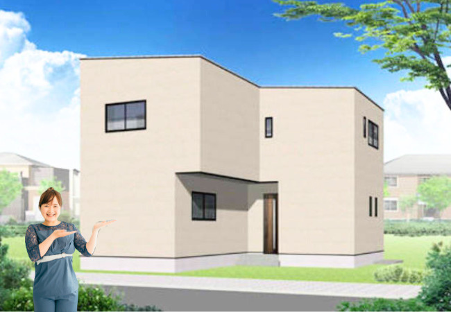 南江戸4丁目の新築のおうち　松山市南江戸4丁目の新築戸建の外観|外観パースです