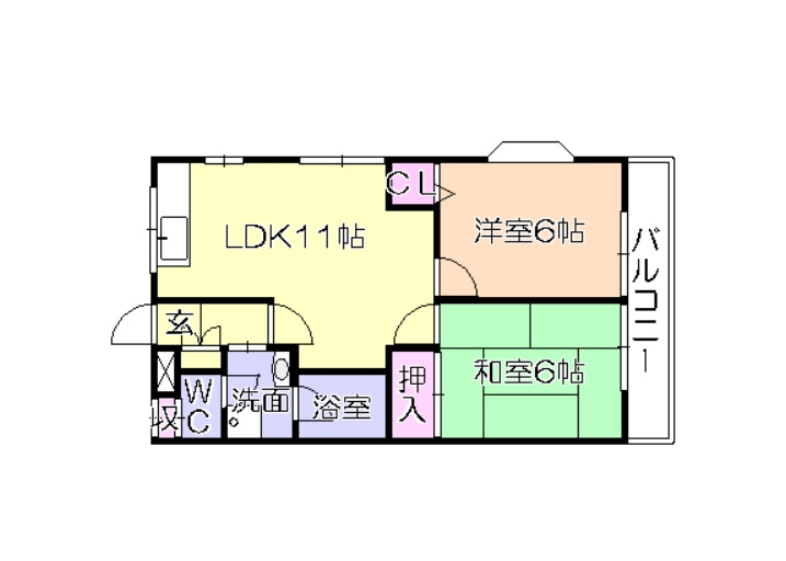 宗崎ハイツの間取り