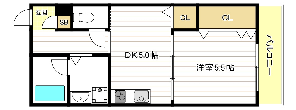エルサ住之江の間取り
