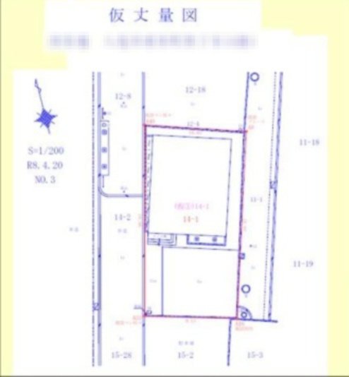 八尾市東本町４丁目の売地の土地図