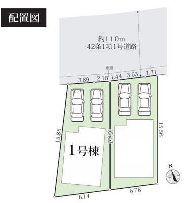 【区画図】 | 座間市立野台３丁目　新築戸建て　全2棟【仲介手数料無料】 | 【仲介手数料無料でご紹介可能です】大樹不動産