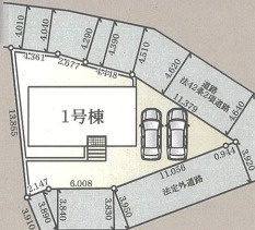 新築戸建　高崎市上大島町の区画図