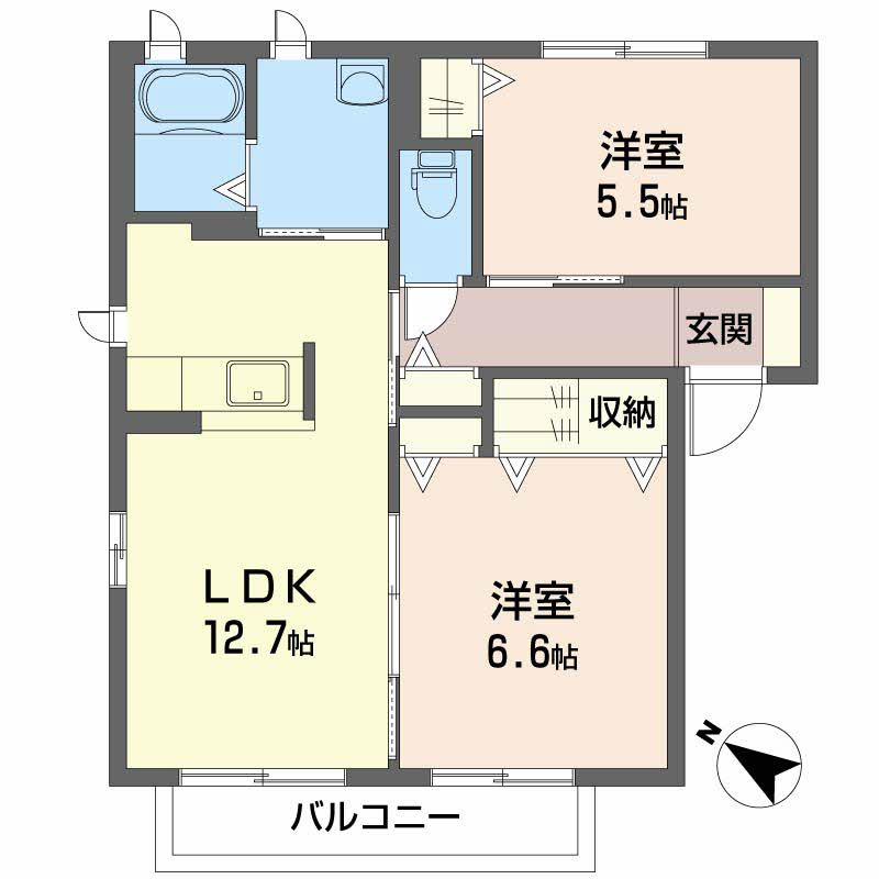 シャーメゾン岩鼻の間取り