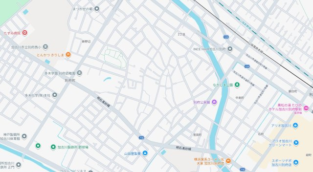 加古川市別府町新野辺　　山陽電鉄「別府駅」徒歩15分の地図