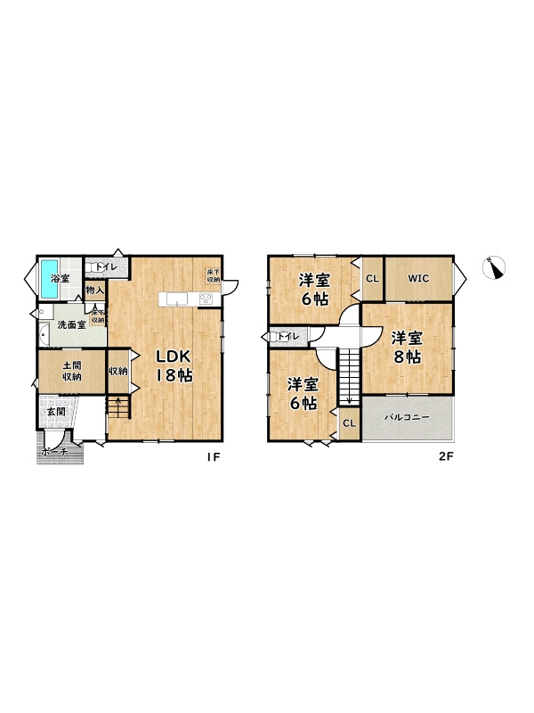 姫路市飾磨区今在家7丁目/中古戸建の間取り