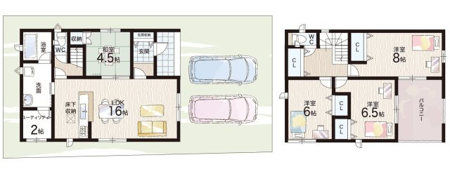 ●大和高田市市場　第13期　新築一戸建ての間取り|1号地