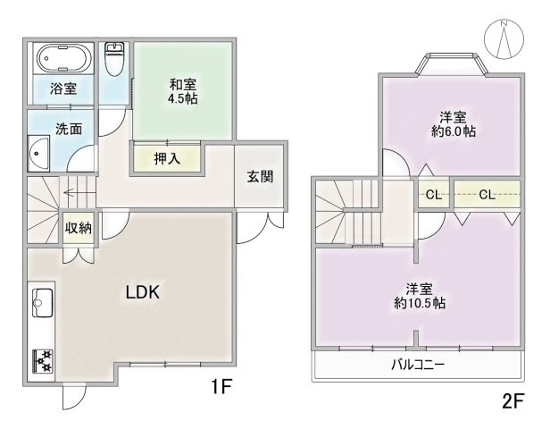 北区中味鋺3丁目戸建の間取り