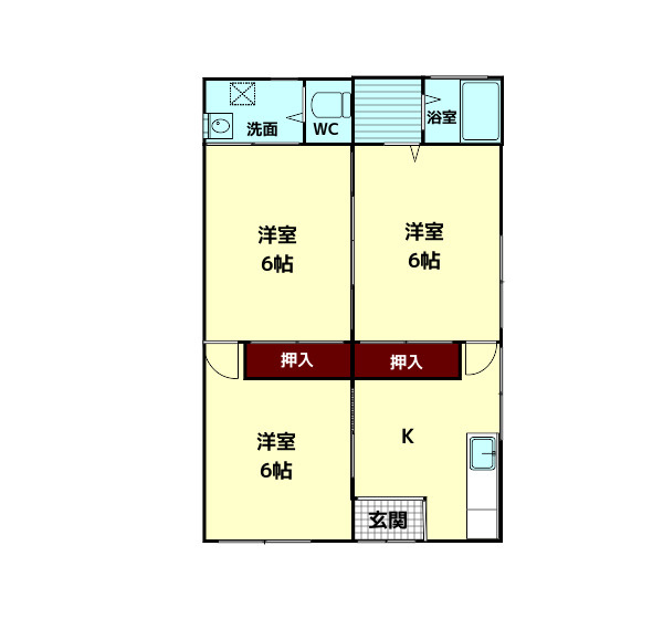 丸山住宅い3-5の間取り