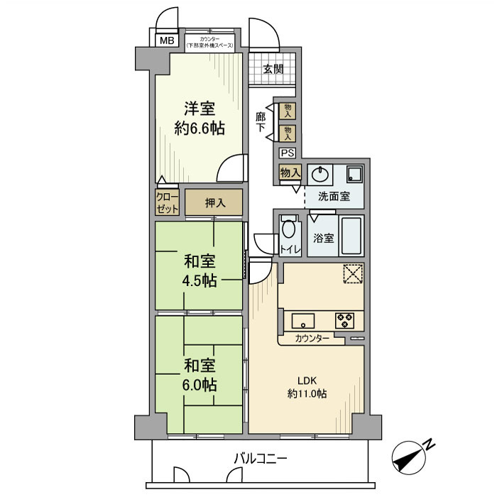 ルイシャトレ東加古川の間取り