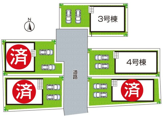 ●10(土)11(日)12(祝)現地説明会！　大和高田市市場　全５邸の区画図|全5区画