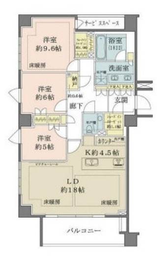 ザ・パークハウス千代田六番町の間取り