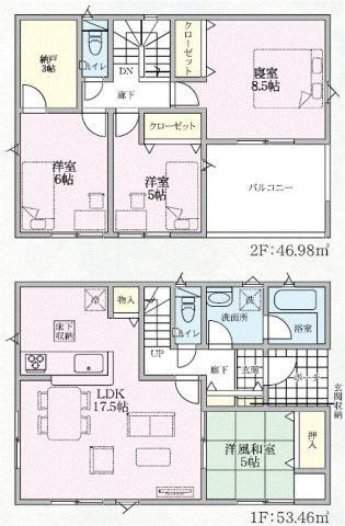 上里町神保原町　第6（全2棟）の間取り