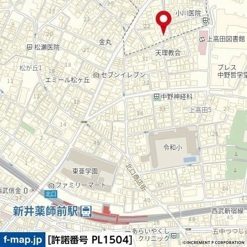 ルーブル新宿西落合伍番館の地図